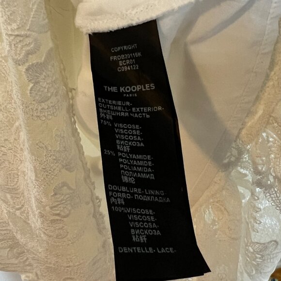 THE KOOPLES Light Long Dress with Lace Detailing - Picture 8 of 8